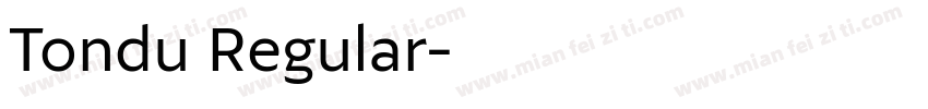 Tondu Regular字体转换